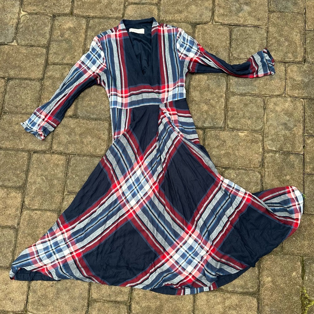 Anthropologie Isabella Sinclair A-line plaid flannel dress